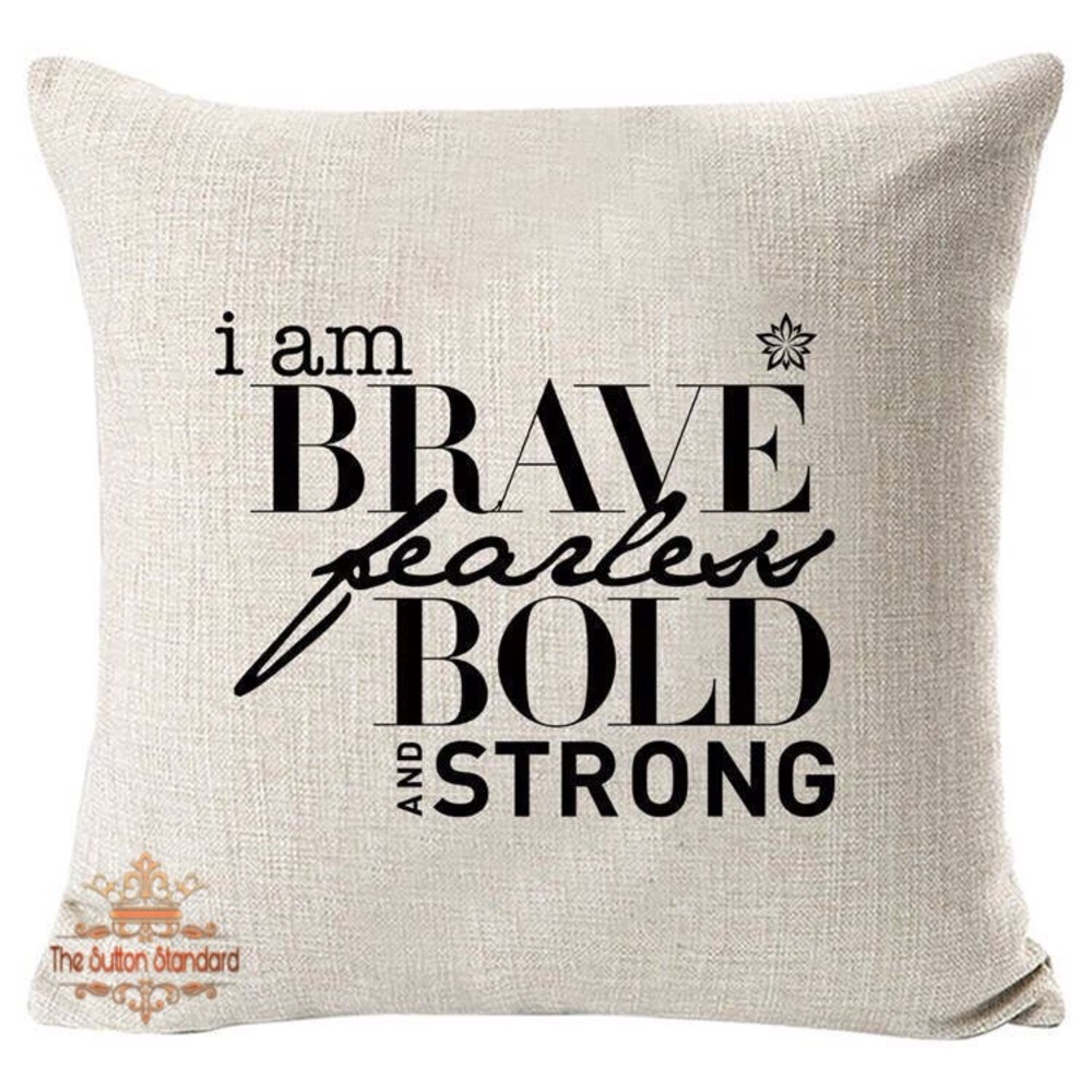 Brave Bold pillow cover